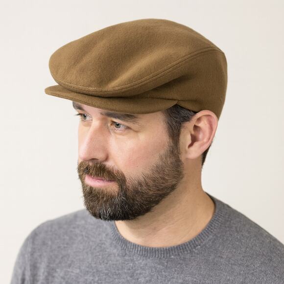 Vintage Stetson Wool Newsboy Hat Men’s Medium Tan Snap Bill Classic Style - Picture 1 of 10